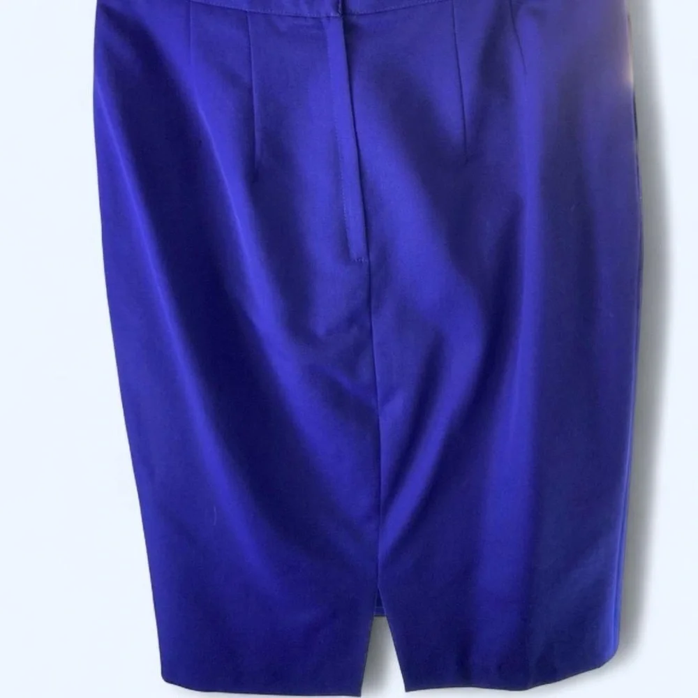 Blue pencil skirt with a touch of elegance wool 10 Harve Bernard